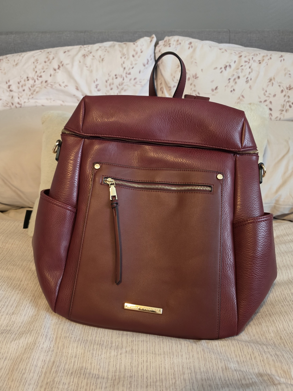 Poppy & Peonies Commuter Backpack – Berry